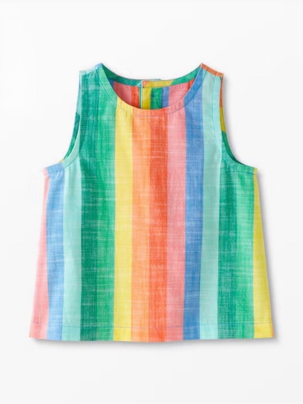 Hannah Andersson Girls’ 5 Cross Back Striped Tank Top
